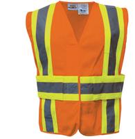 Utility Pro Class 2 Hi Vis Yellow Two Tone Adjustable Mesh Vest with Teflon Fabric Protector: 800
