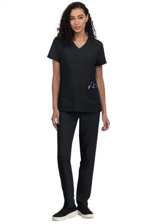 Cardi 6-Pocket V-Neck Top