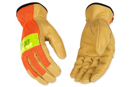 Hi-Vis Orange Mesh & Grain Pigskin Palm