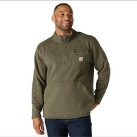 Relaxed Fit Midweight Quarter-Zip Pocket Sweater Fleece: DOV