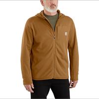 Carhartt Force® Relaxed Fit Full-Zip Long-Sleeve Hooded Fleece-Lined Shirt: BRN