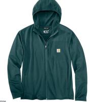 Carhartt Force® Relaxed Fit Full-Zip Long-Sleeve Hooded Fleece-Lined Shirt: GM1