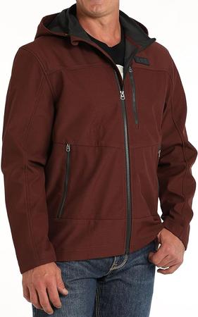 Cinch Men's Red Hooded Softshell Jacket