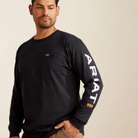 Rebar Cotton Strong Standard Logo Pocket T-Shirt: BLK