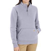 Women's Relaxed Fit Midweight Quarter-Zip Mock-Neck Sweatshirt: V87