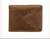 Leggin Men's Aged Bark Leather Black Wallet: N/A
