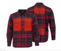 Mobile Warming Men's Heated Flannel Jacket: BLK