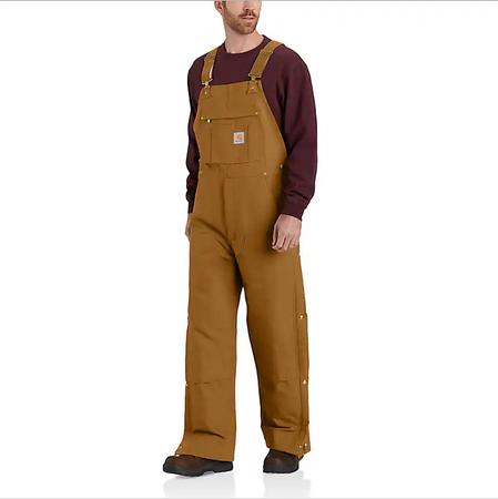 Loose Fit Firm Duck Insulated Bib Overall - 2 Warmer Rating