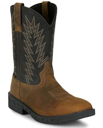 Justin Men's Taskmaker Pull-On Work Boots - Steel Toe