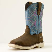 Activator Waterproof Wide Square Toe Steel Toe Work Boot: BRN