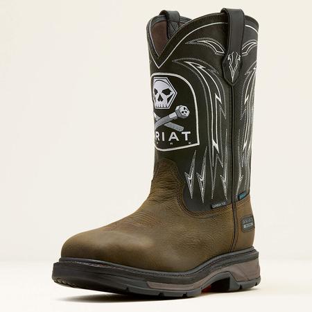 WorkHog XT Bolt Skull Waterproof Wide Square Toe Carbon Toe Work Boot