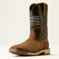 Activator Patriot Wide Square Toe Work Boot (SOFT TOE): BRN