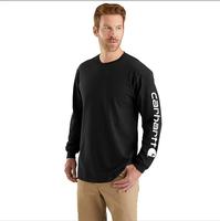 Workwear Signature Graphic Logo Long Sleeve T Shirt: BLK