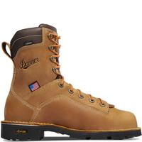 Danner Quarry Distressed Brown Waterproof Alloy Toe Work Boot: TAN