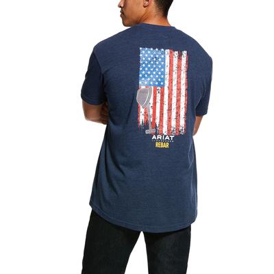  Ariat 10030330 Rebar Cotton Strong American Grit Graphic T- Shirt