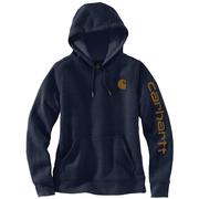 Carhartt 102791 Women's Relaxed Fit Midweight Logo Sleeve Graphic Hoodie NVH