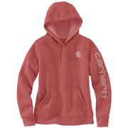 Carhartt 102791 Women's Relaxed Fit Midweight Logo Sleeve Graphic Hoodie P07