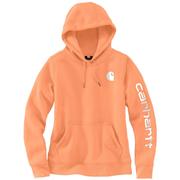 Carhartt 102791 Women's Relaxed Fit Midweight Logo Sleeve Graphic Hoodie Q30