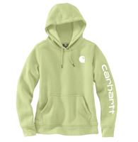 Carhartt  Women's Relaxed Fit Midweight Logo Sleeve Graphic Hoodie: GI9
