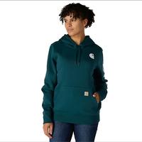 Carhartt  Women's Relaxed Fit Midweight Logo Sleeve Graphic Hoodie: GM1