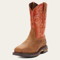 Ariat  WorkHog Wide Square Toe Steel Toe Work Boot: BRN