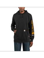 Carhartt  CARHARTT FORCE® RELAXED FIT MIDWEIGHT HOODED GRAPHIC SWEATSHIRT: BLK