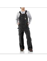 Loose Fit Firm Duck Bib Overall: BLK
