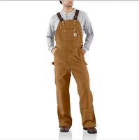 Loose Fit Firm Duck Bib Overall: BRN