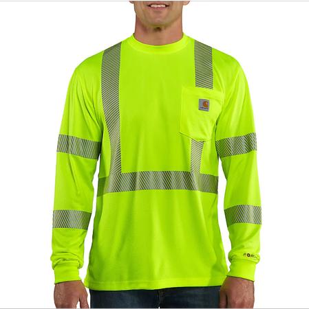 High-Visibility Force Relaxed Fit Lightweight LS Class 3 Pocket T-Shirt