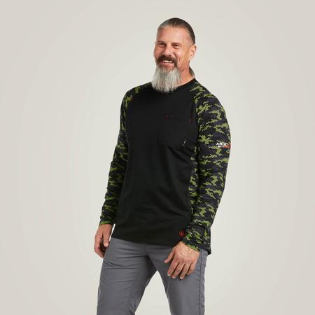 FR Stretch Camo Baseball T-Shirt LS