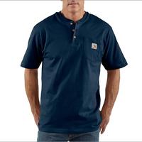 Carhartt  Short Sleeve Workwear Henley: Navy