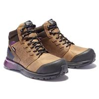 Reaxion Women's Waterproof Comp Toe Work Boot: BRN