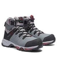 Switchback Women's Waterproof Comp Toe Work Boot: GRY