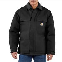 Loose Fit Firm Duck Insulated Traditional Coat: BLK