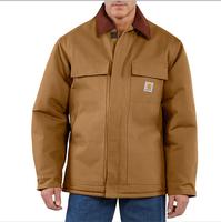 Loose Fit Firm Duck Insulated Traditional Coat: BRN