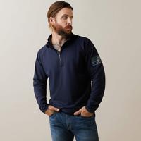 FR Combat Stretch Patriot 1/4 Zip LS Work Shirt: N/A