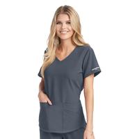 Breeze 3-Pocket Curved V-Neck Scrub Top Skechers™ by Barco: 18