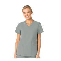 Carhartt Force Essentials Women's V-Neck Scrub Top: GREY