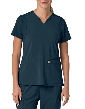 Carhartt Force Cross-Flex Women's Flex Panel V-Neck Scrub Top