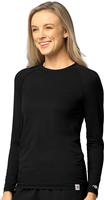 Carhartt Force Sub-Scrubs Women's Performance Long Sleeve Tee: Black
