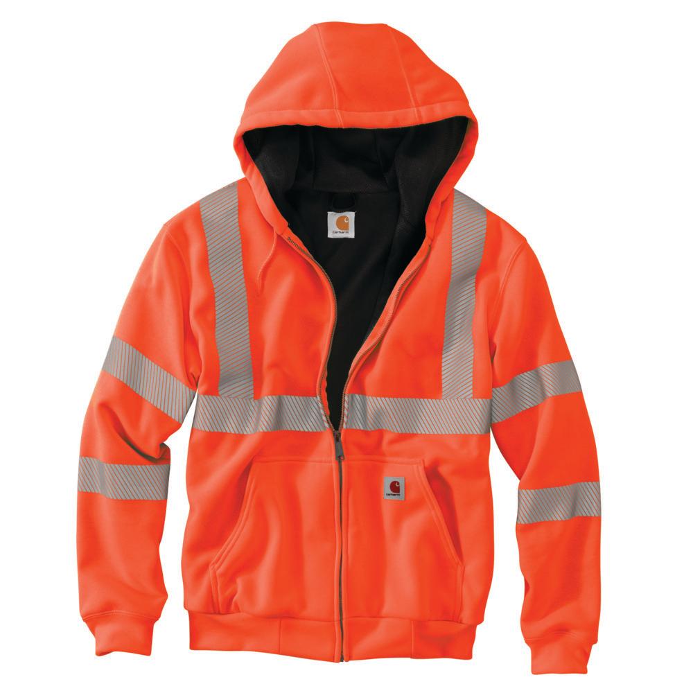 Carhartt 100504 High Visibility Zip Front Class 3 Thermal Lined Sweatshirt